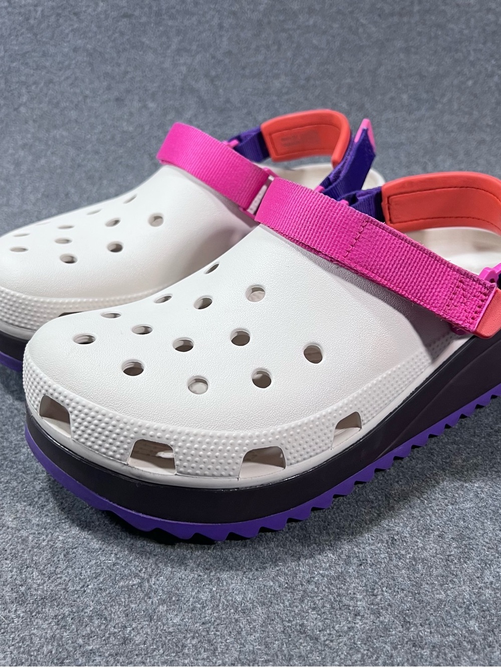 Crocs Classic Hiker Clog Stucco/Purple/Pink/Orange Womens Size 10 Mens 8